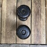 Ancient cast iron dumbbells