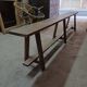Antique wooden bench from a Catholic school, circa 1900. Beautifully crafted.