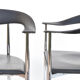 6 chaises chrome et cuir années 70