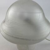 White clear glass peill and putzler mushroom table lamp
