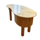 Tamara desk by designer divad (oak & quartzite)