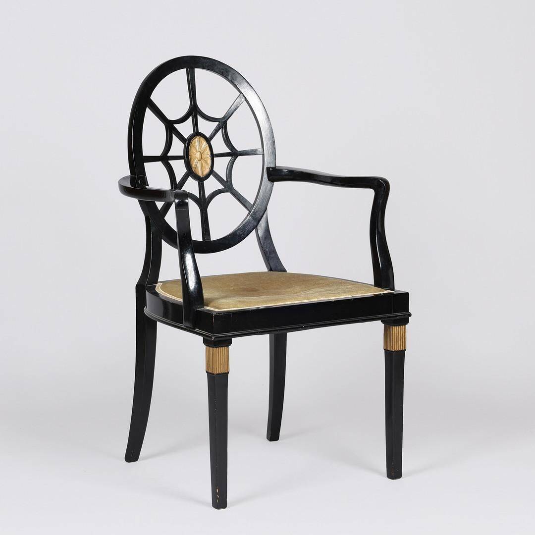 Spiderback chair, similar to a design by Edwin Lutyens, 1930s/40s.