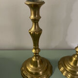 Brass candlestick set of two