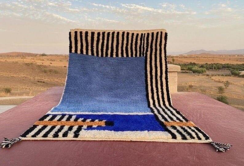 Tapis beni ouraine sur mesure traditionnelle 2,5/3,5 m