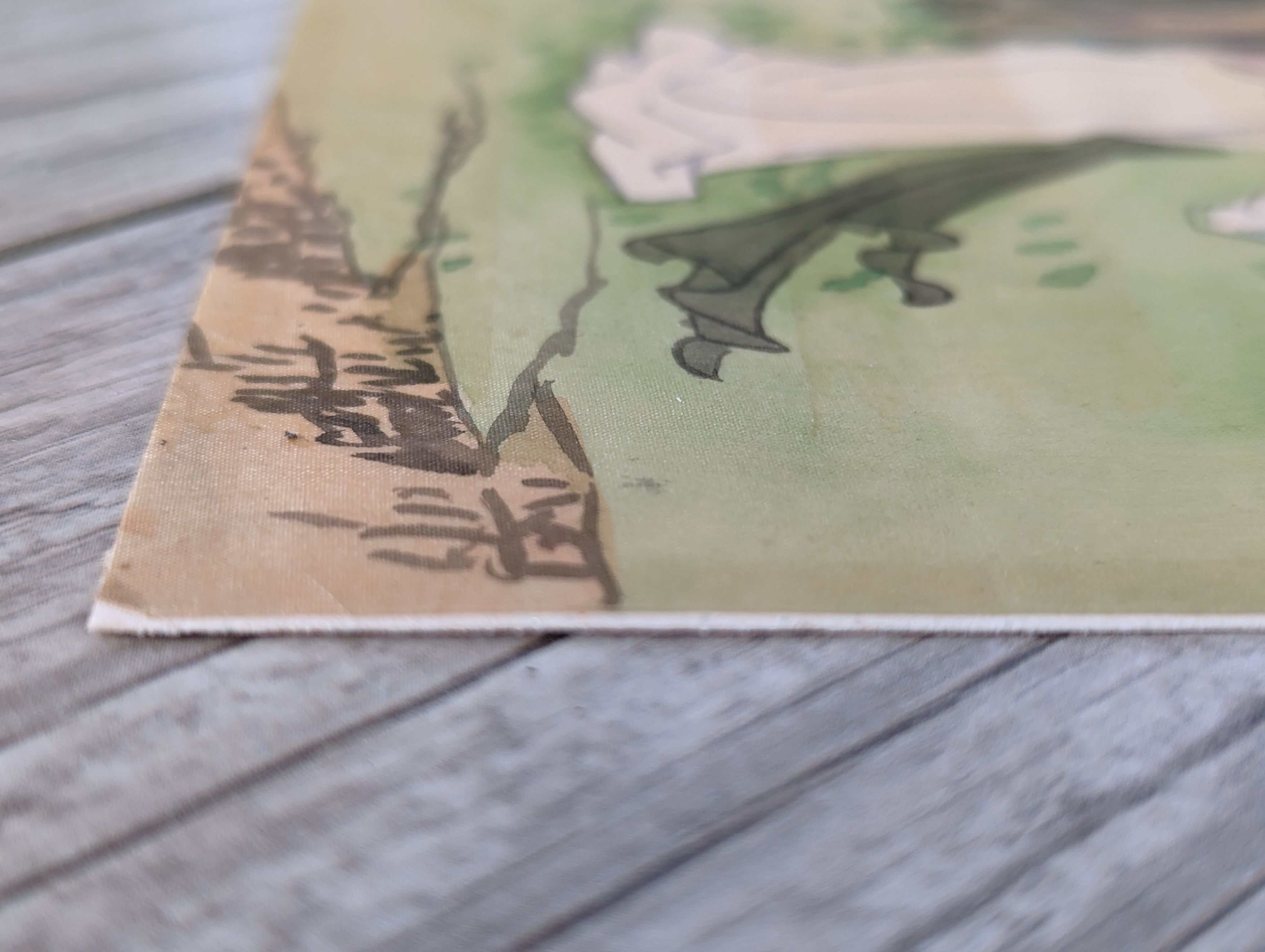 Chinese print "young beauties with a fan" twentieth century