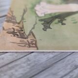 Chinese print "young beauties with a fan" twentieth century