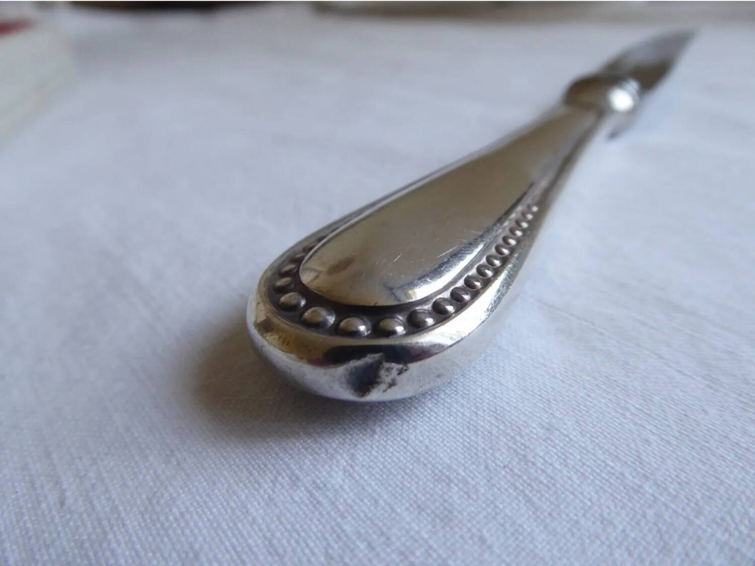 12 sfam dessert knives silver metal 21 cm