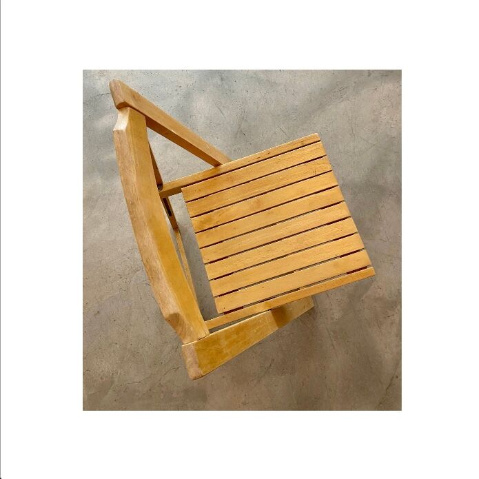 Chaise pliante en bois