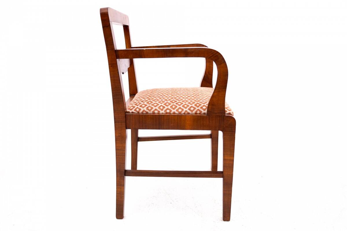 Pair of Art Deco armchairs from the 1940s, Poland.