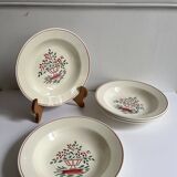 5 vintage HBCM Montereau deep plates