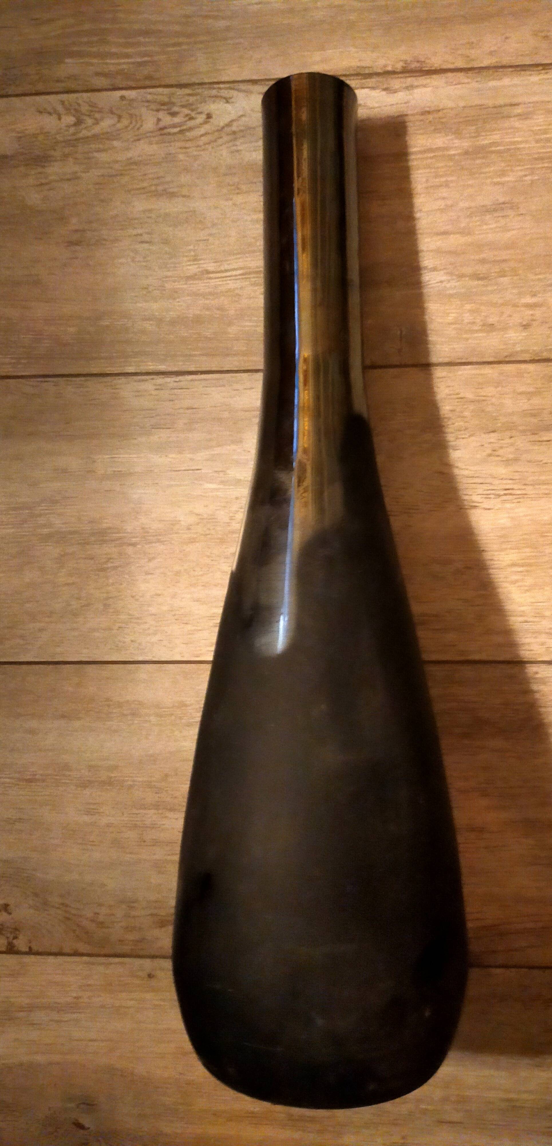 Long black contemporary vase