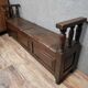 Very important Louis XIV period solid wood storage bench / 201 cm long