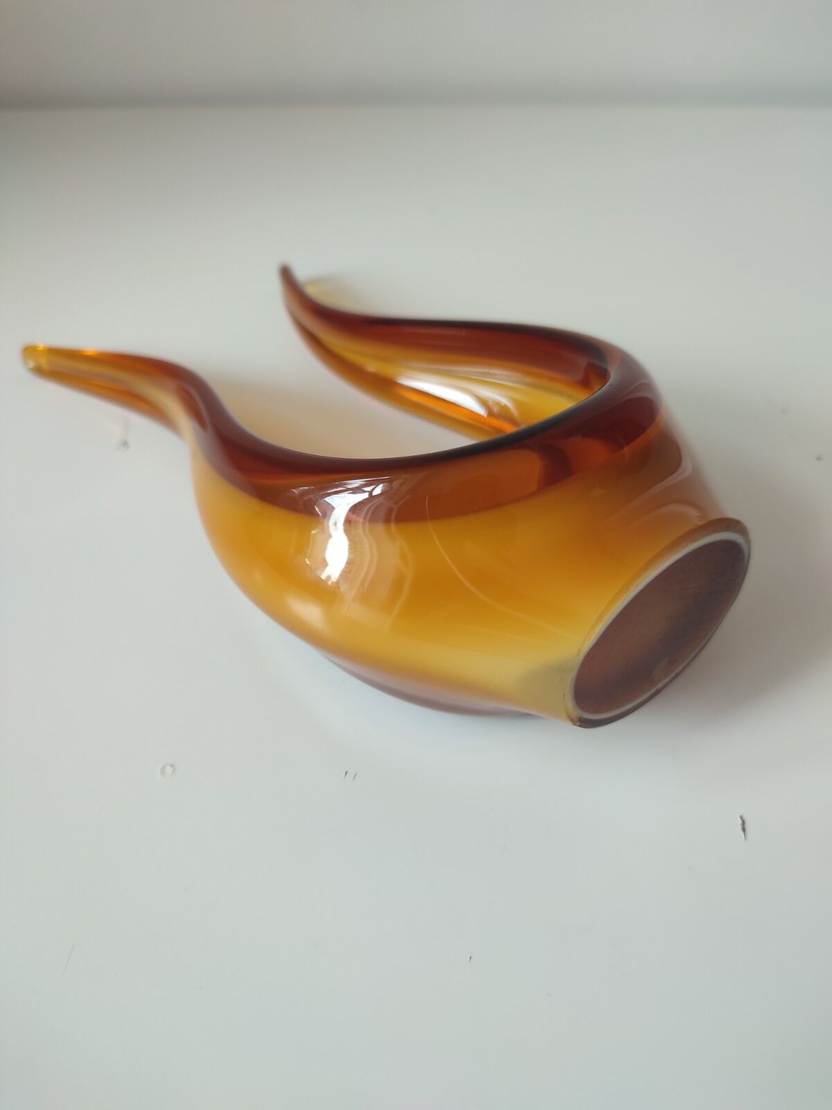 Bougeoir en verre soufflé