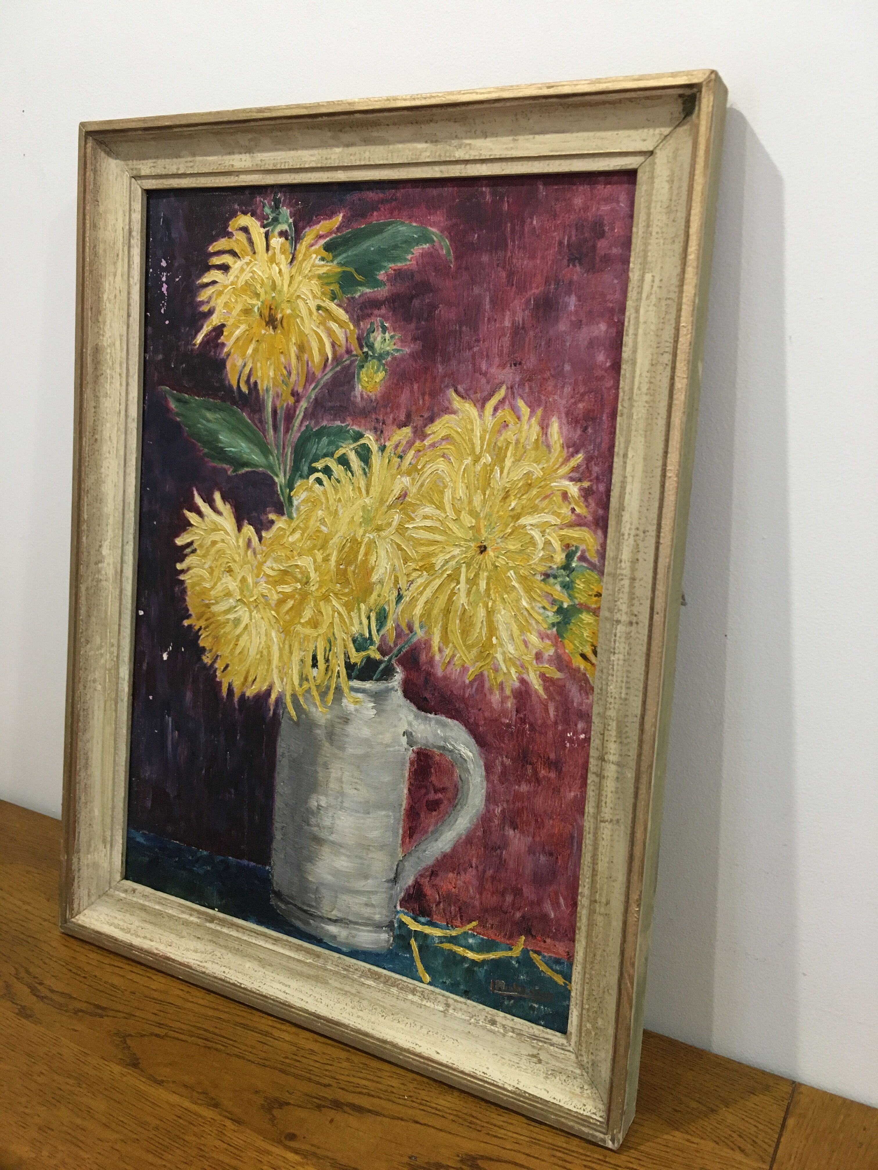 Still life Dahlias yellow