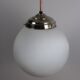 Vintage chrome opaline pendant light, 1970s-80s