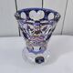 Vase en cristal de Bohème, décor floral peint et émaillé