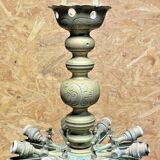 Lustre hebraique etoile juive lampe de chabbat, judaica , bronze