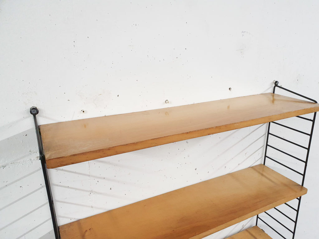 Vintage pinewood book shelves