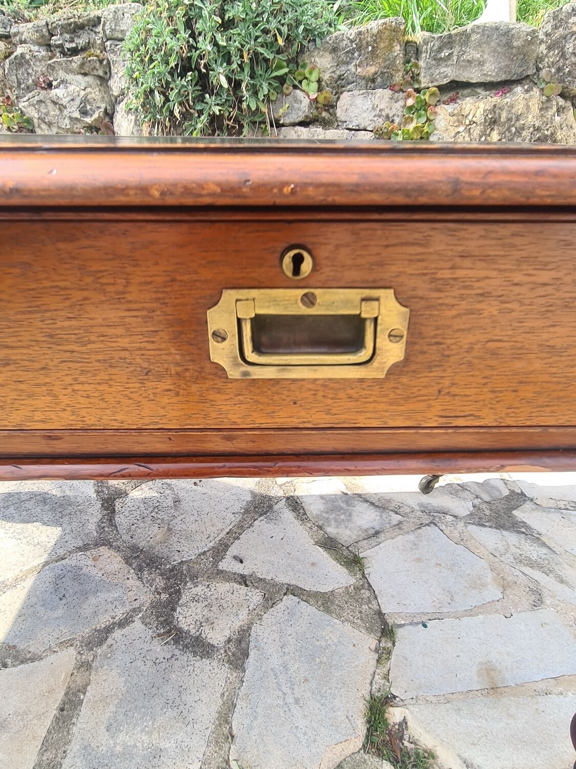 Flat desk double sided mahogany era XIX TH century