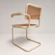 Set of 4 webbing Italian design chairs, 1980s