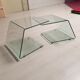 Table basse ou bout de canapé en verre