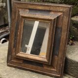 Miroir ancien en bois doré