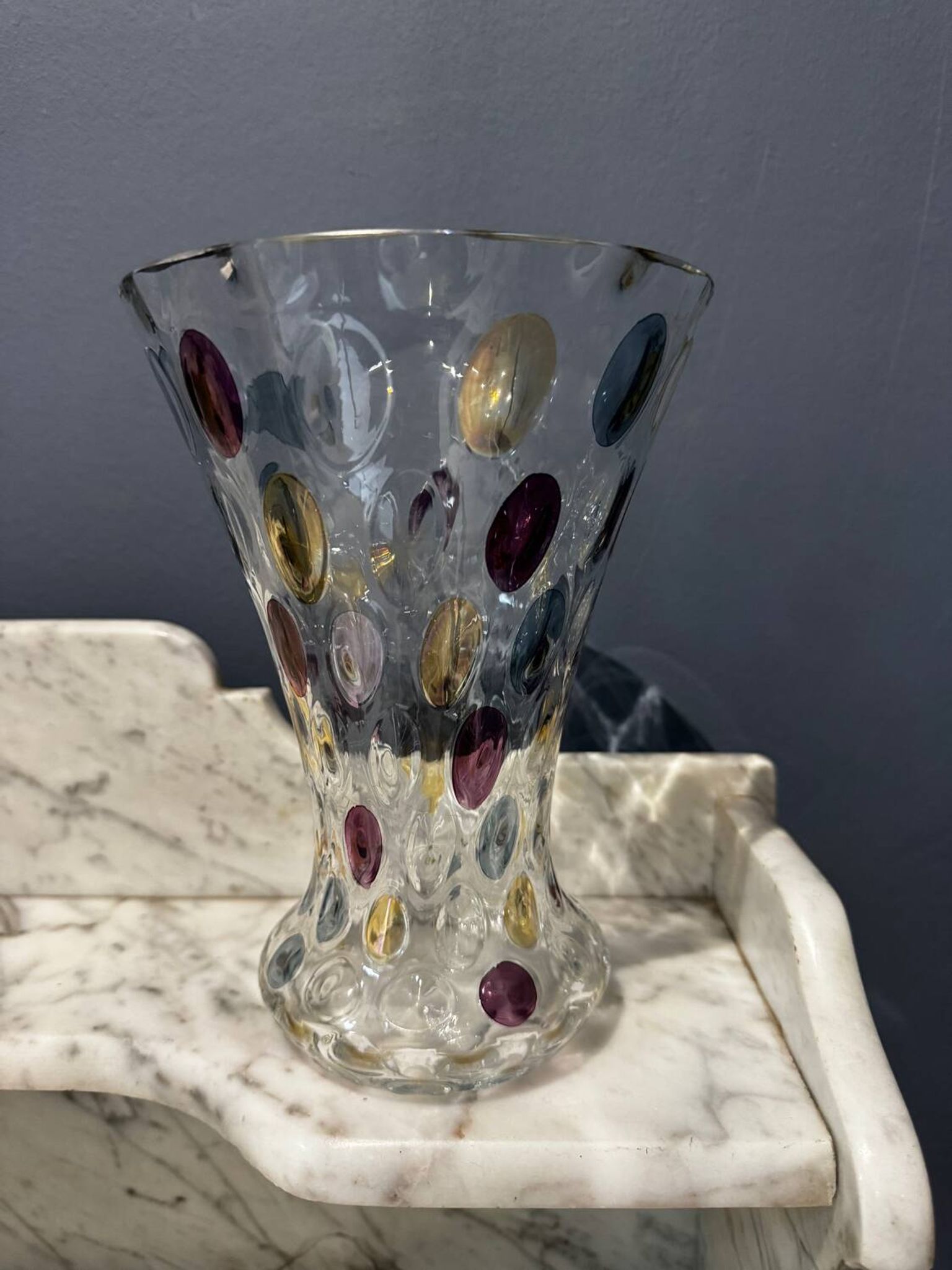 Bohemian glass vase Borske Sklo Nemo Pitcher by Max Kannegiesser