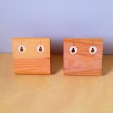 Pine coat hooks, 1980.