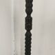 Vintage turned carved wooden floor lamp — Brutalist / Rustic style