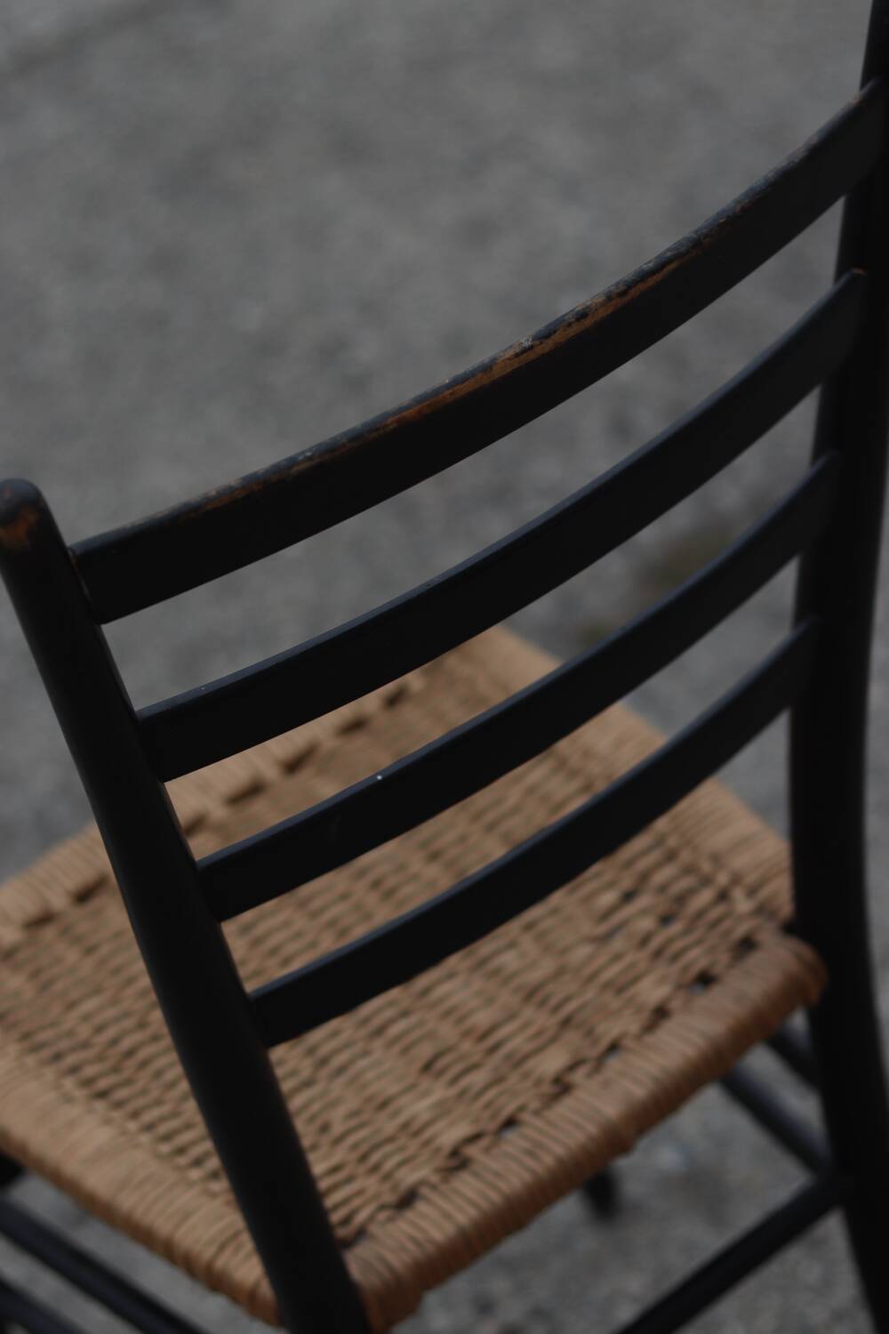 Italian black wooden chair
