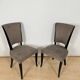 Art Deco Chairs in Black Lacquer & Grey Alcantara, France, 1930s, Set of 6