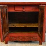 Buffet ancien chinois laque rouge