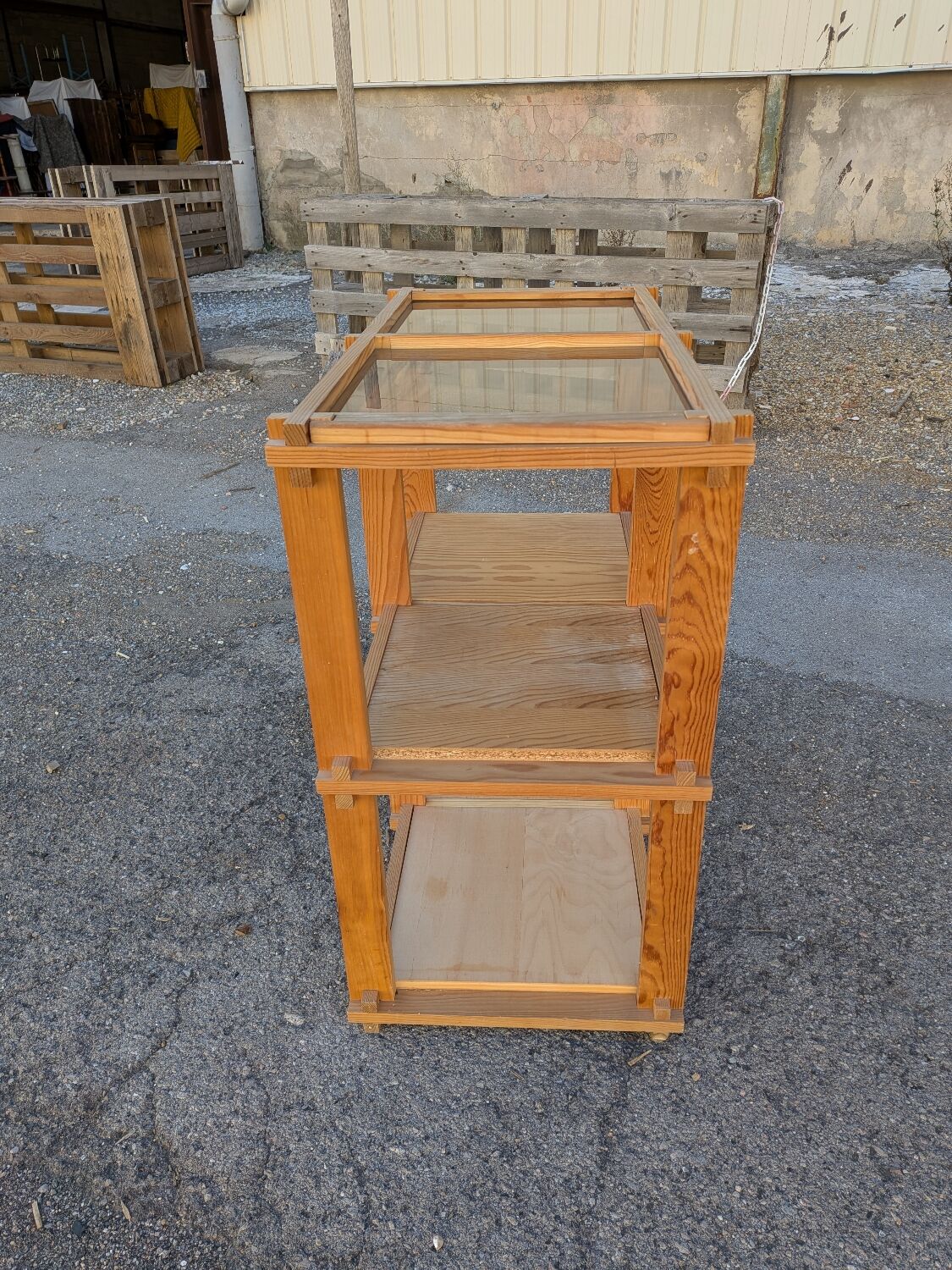 Small pine furniture from the 1970s.