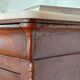 Louis-Philippe XIX walnut commode, twisted columns and marble.