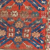 Tapis ancien caucasien kazak aigle 143x257 cm