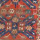 Ancient Caucasian carpet Kazak eagle 143x257 cm