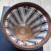 "gobelet de bain en cuir et paille, ralph lauren home - réf 4701710631"