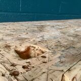 Antique workbench in light wood