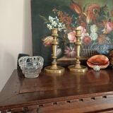 Pair of gilded bronze candlesticks