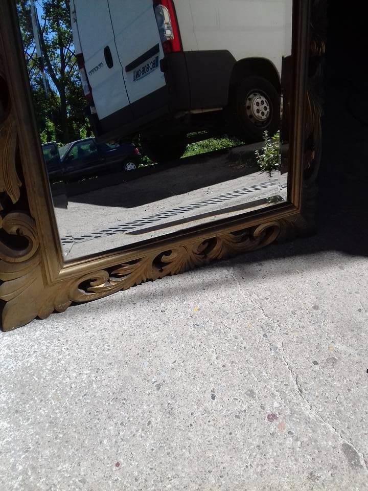 Giltwood mirror, Napoleon III period, 121x78 cm