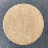 Art Deco pedestal table in solid oak, circa 1940