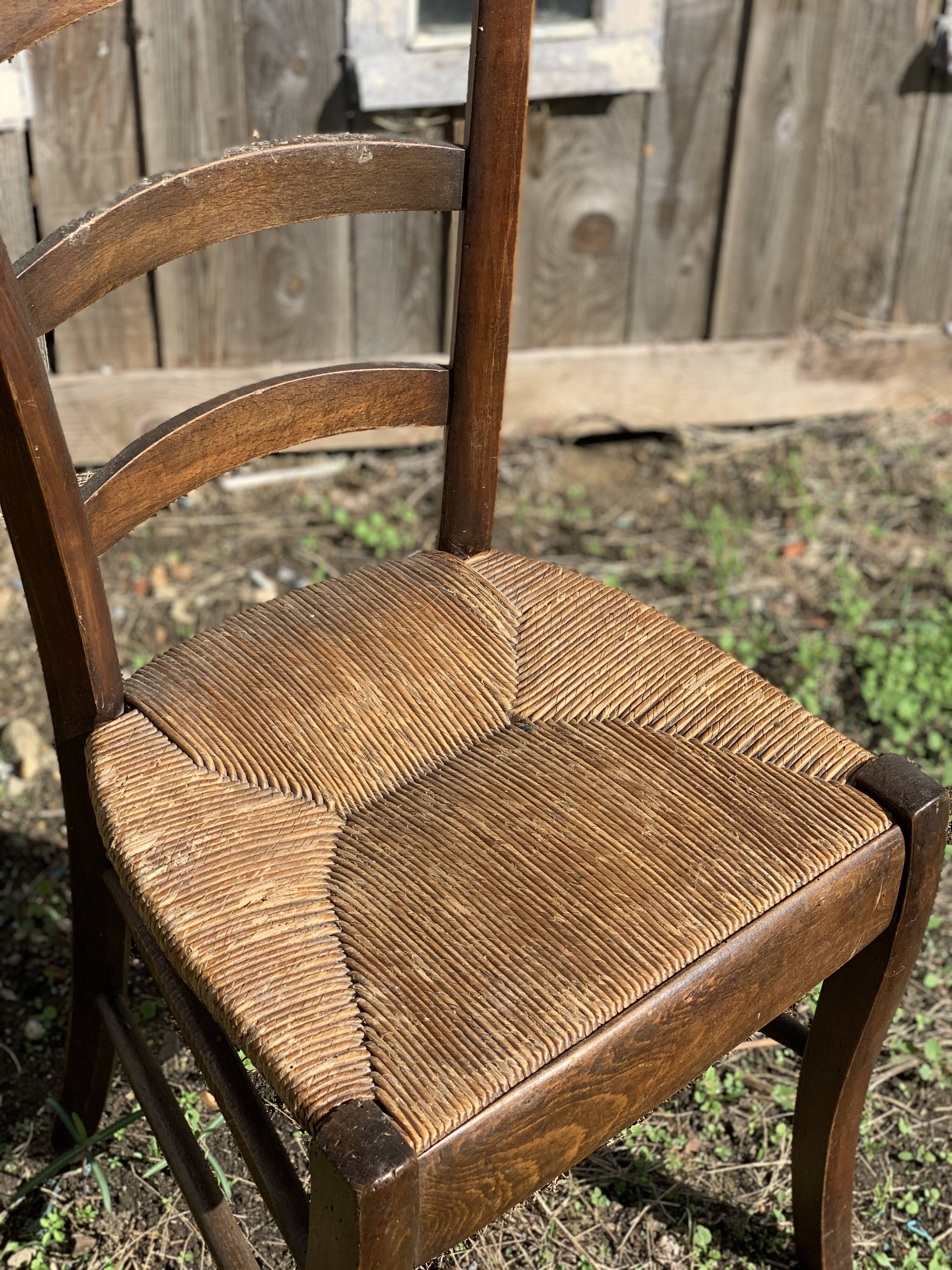 Vintage straw chair