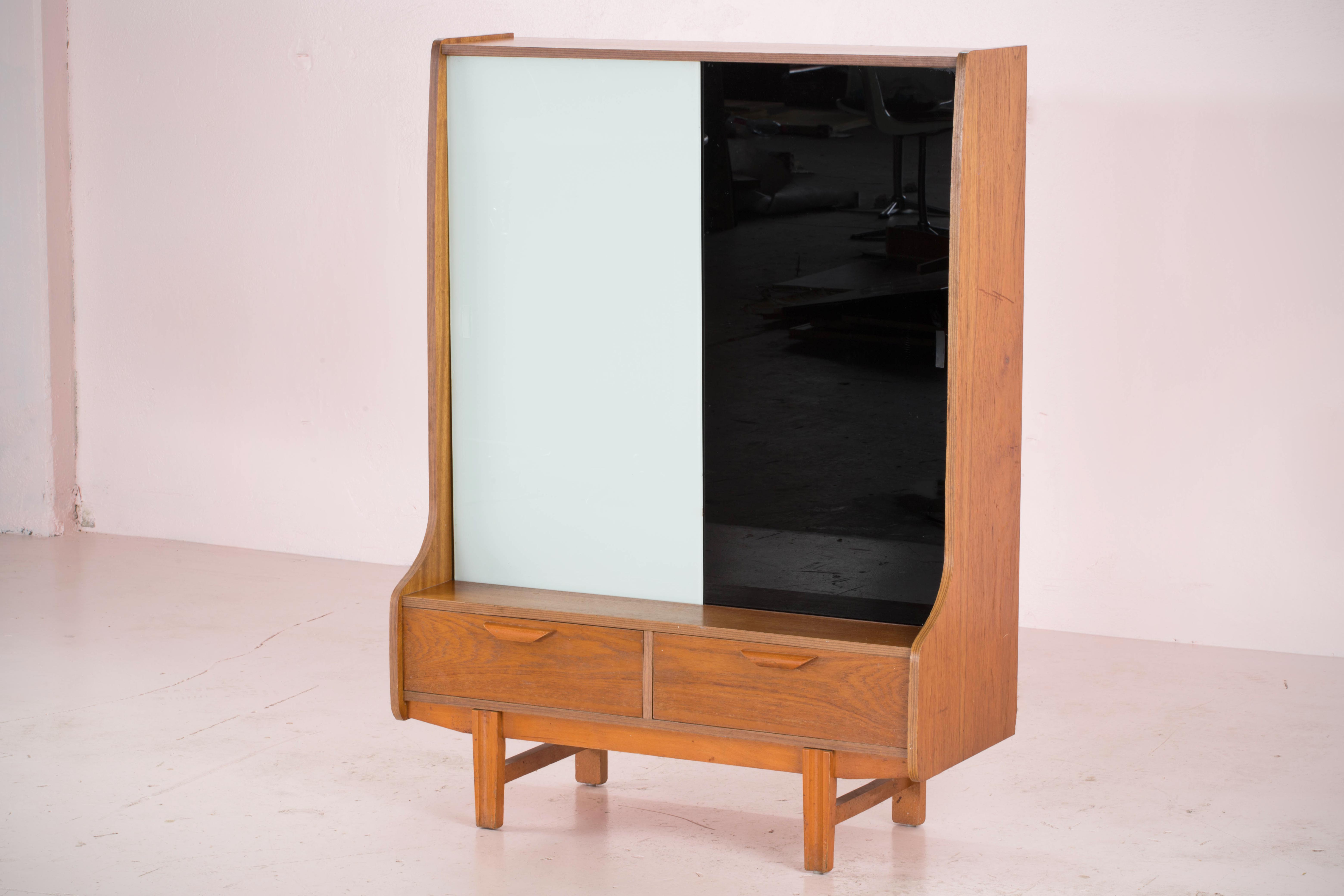 Scandinavian vintage teak library 1960