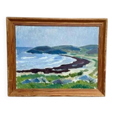 Original Swedish Oil on Panel – “Coastal Landscape” by Curt Rydell – Signed – Vintage & Framed – 33 × 40 cm (13" × 15.7")