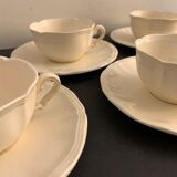 4 cups and 4 sous cups Digoin Sarreguemines, 1920