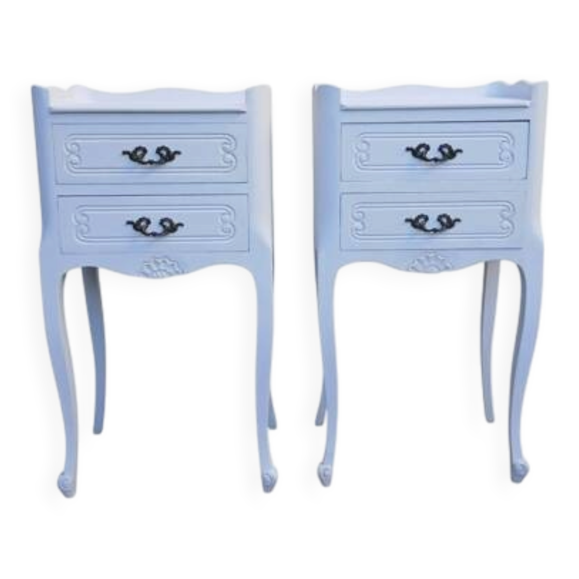Renovated pair of bedside tables