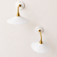 Vintage opaline wall lights