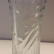 Transparent glass vase