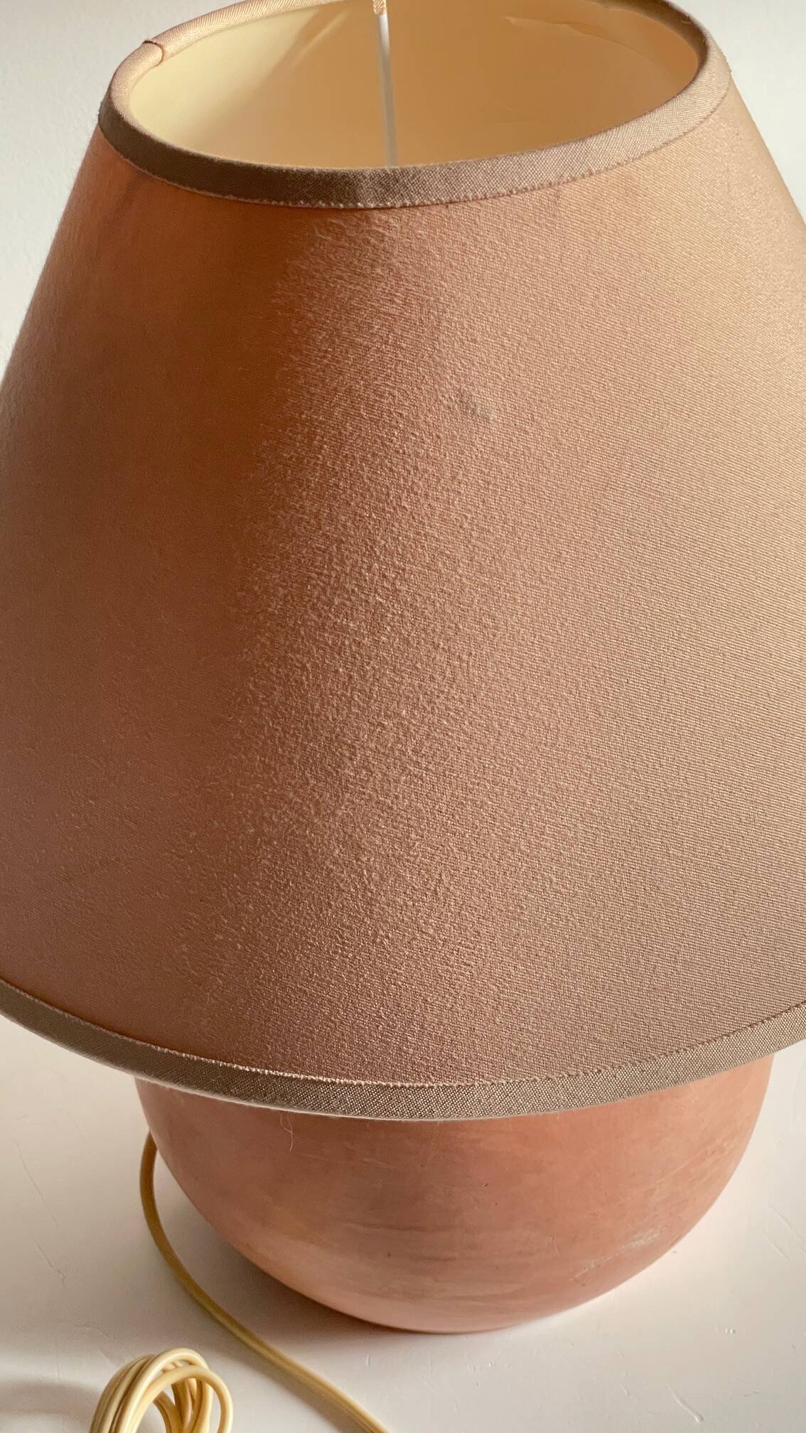 Vintage handmade terracotta lamp