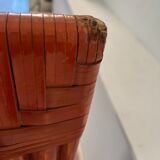Lit à forme bateau   en osier par Maugrion années 60 -70